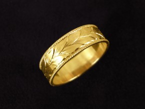 Winding-Leaves-Engraved-Wedding-Ring-2